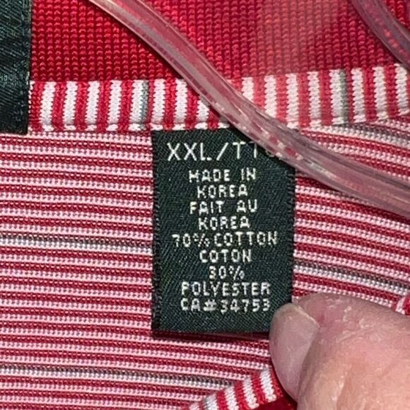 Fairway & Greene Pureformance Polo Shirt Men XXlarge Red White Striped Embroider - Picture 8 of 11